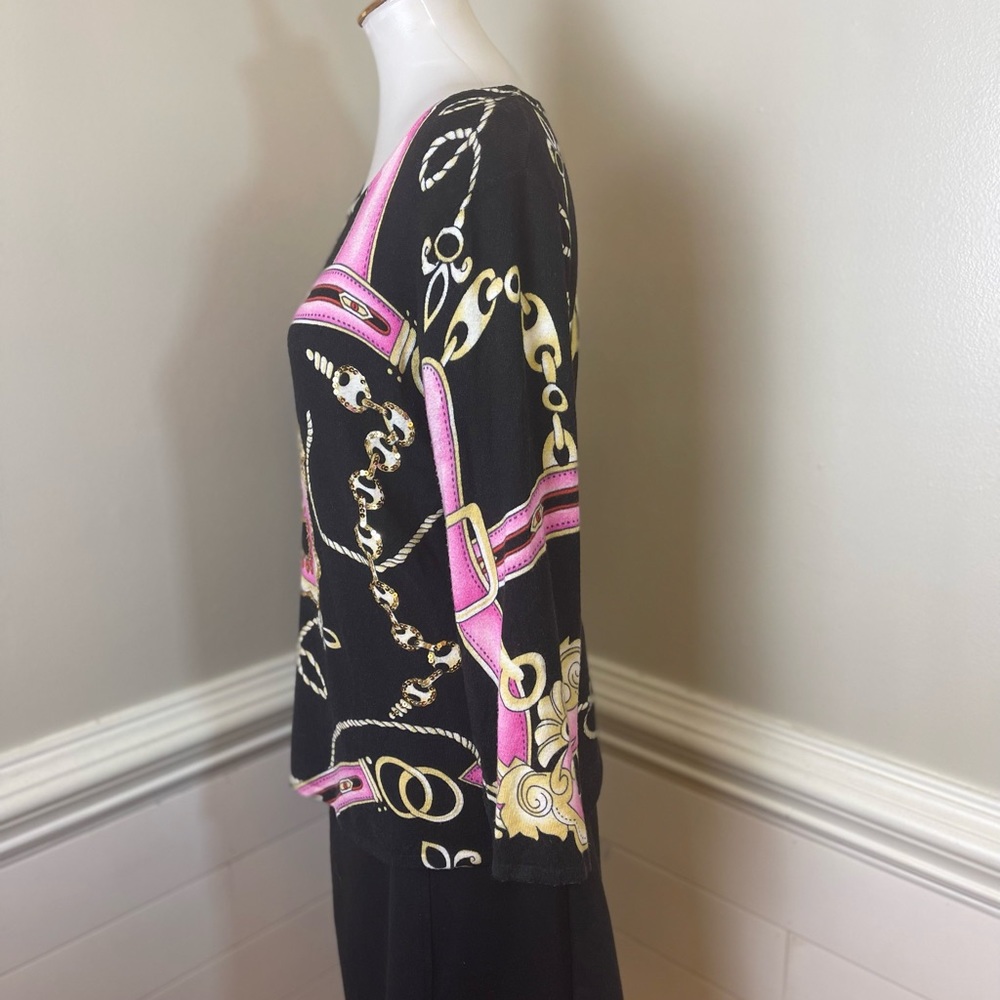 Linea Blu Accessories & Sequins Sweater L FREE SHIP - Picture 2 of 5